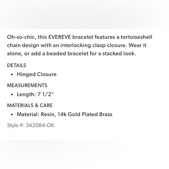 Evereve Essie tortoise bracelet size 7.5” - Picture 10 of 16